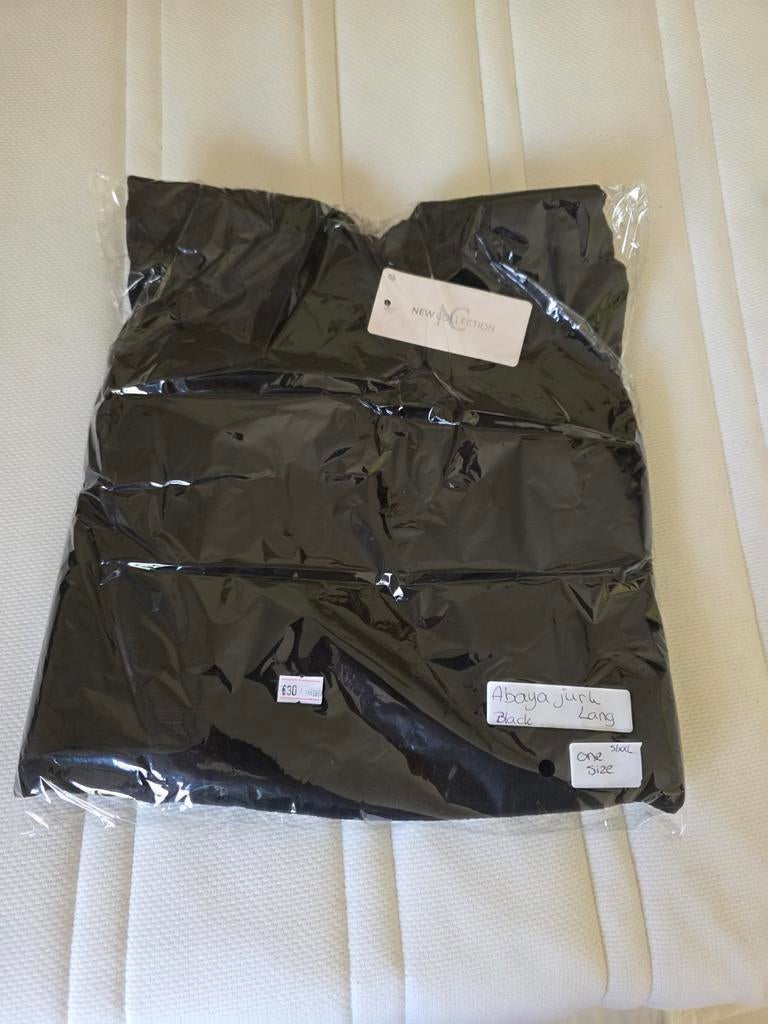 Zwarte Abaya Jurk - Nieuw met label, Kleding | Dames, Zwart, Maat 46/48 (XL) of groter, Nieuw, Ophalen of Verzenden