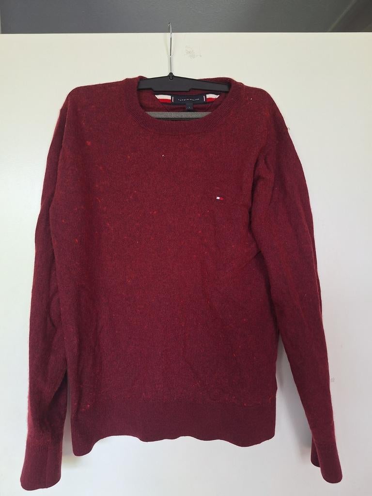 Tommy Hilfiger trui - Maat L - Bordeauxrood, Kleding | Heren, Truien en Vesten, Maat 52/54 (L), Tommy Hilfiger, Ophalen of Verzenden