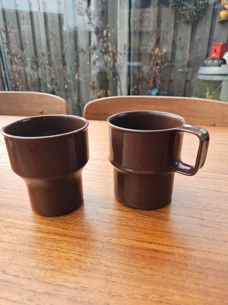 Bruine mok en beker Mepal, Ophalen of Verzenden