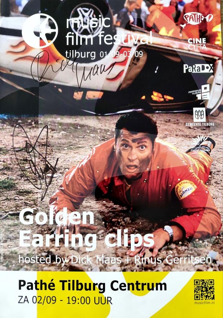 Golden earring gesigneerd, Rinus en Dick Maas., Ophalen of Verzenden, Nieuw, A1 t/m A3, Film en Tv