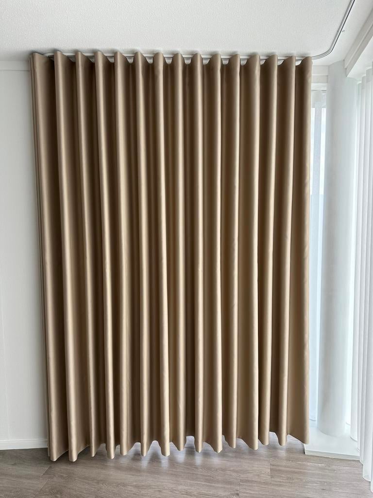 Wave plooi gordijnen inbetween €750, Huis en Inrichting, Stoffering | Gordijnen en Lamellen, Ophalen of Verzenden, Zo goed als nieuw