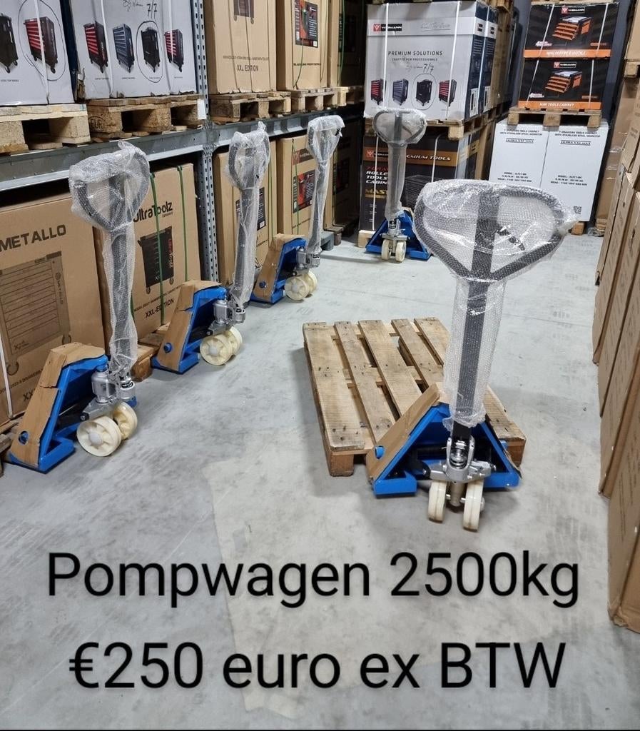 Pompwagen palletwagen 2500 kg, Doe-het-zelf en Verbouw, Palletwagens en Pompwagens, Ophalen, Nieuw