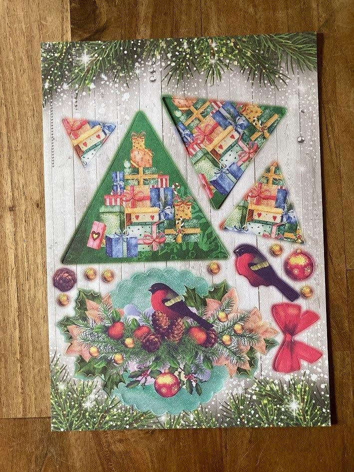Uitdrukvel Kerst cadeautjes vogeltje, Ophalen of Verzenden, Nieuw, Kerst, Knipvel