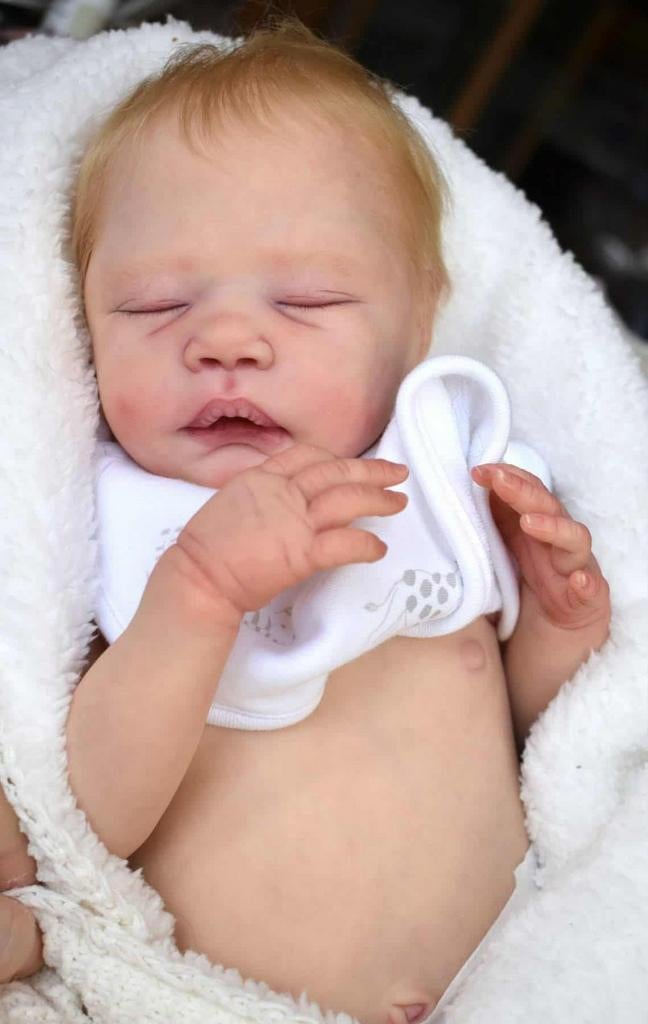 Geweldig mooie reborn baby Kelly Dudley, Verzamelen, Ophalen of Verzenden, Zo goed als nieuw, Babypop, Levensecht of Reborn