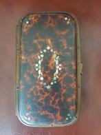 Antiek sigaren etui versierd met parelmoer., Antiek en Kunst, Ophalen of Verzenden