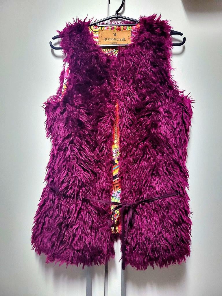 Goosecraft bordeauxrood luxe gilet fauxfur, maat XS, Goosecraft, Ophalen of Verzenden, Zo goed als nieuw, Maat 34 (XS) of kleiner