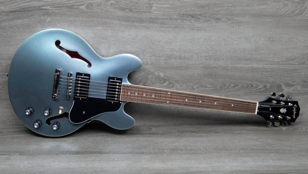 Epiphone ES-339, Pelham Blue, Muziek en Instrumenten, Snaarinstrumenten | Gitaren | Elektrisch, Ophalen of Verzenden, Zo goed als nieuw