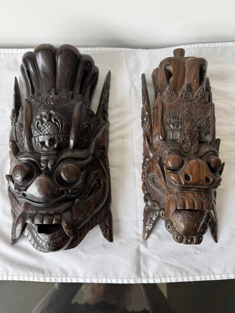 Twee grote Garuda houten beelden Indisch Indonesisch Oosters, Ophalen of Verzenden