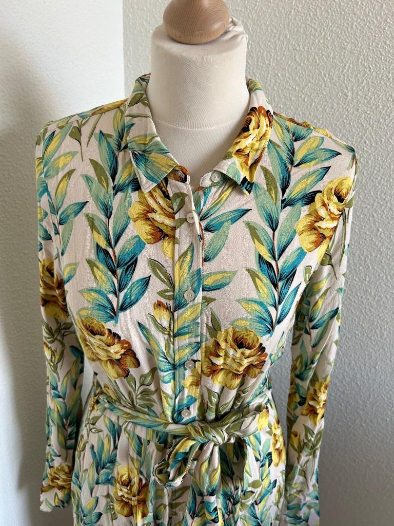 King Louie maat 40 prachtige lange blousejurk rozen 489, Maat 38/40 (M), Ophalen of Verzenden, Zo goed als nieuw, King Louie