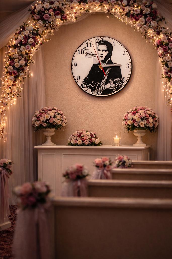 Elvis Presley Wandklok, Ophalen of Verzenden, Gebruikt, Analoog, Wandklok