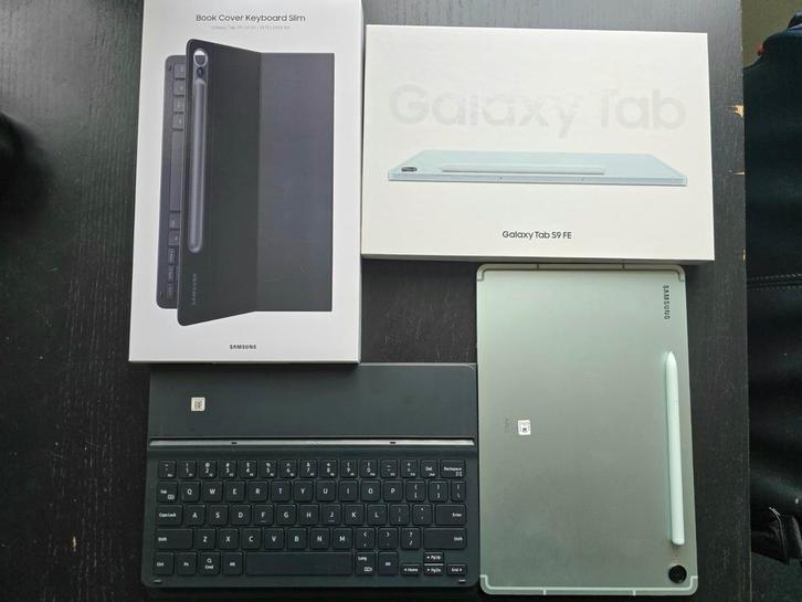 Samsung Galaxy Tab S9 FE 128GB + Keyboard Cover – Like New, Computers en Software, Android Tablets, Zo goed als nieuw, 11 inch