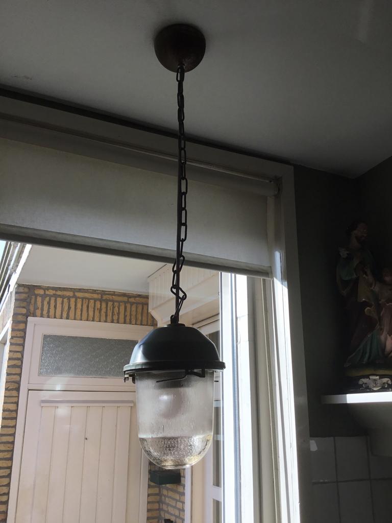 Oude Kooilampen 2 stuks, Huis en Inrichting, Lampen | Hanglampen, Ophalen, Gebruikt, Minder dan 50 cm