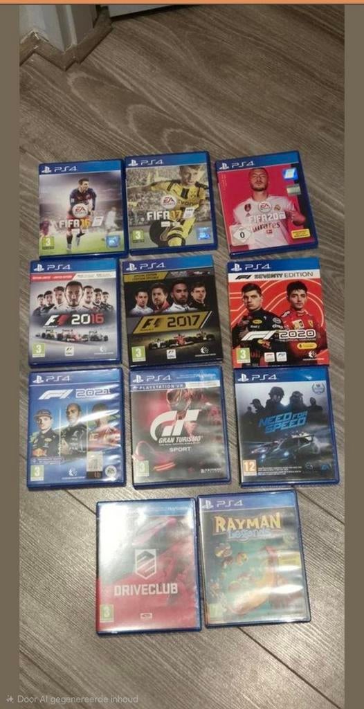 PS4 Games - 11 stuks, Spelcomputers en Games, Games | Sony PlayStation Vita, Racen en Vliegen, Ophalen of Verzenden, Zo goed als nieuw