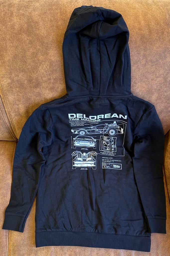 Back To The Future Delorean Zipped Hoodie (146/152, 11-12Y), Kinderen en Baby's, Kinderkleding | Maat 152, Ophalen of Verzenden