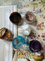 Set van 6 glazen Murano lampwork style ringen, Overige materialen, Gebruikt, Overige kleuren, Verzenden