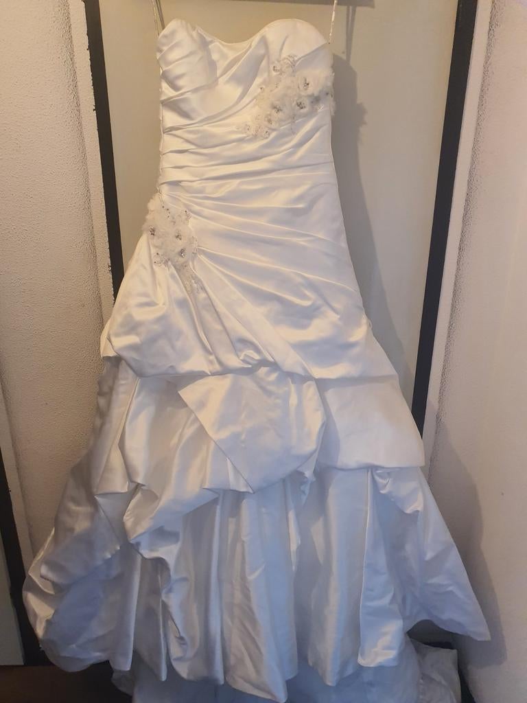 Prachtige bruidsjurk met hoepelrok, Kleding | Dames, Ophalen, Trouwjurk, Wit, Onbekend