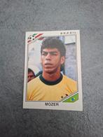 Panini sticker WK 86 Mexico. Speler Mozer Brazilië., Verzenden, Zo goed als nieuw, Sticker