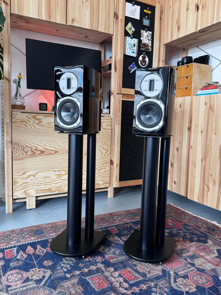 Quadral Style 2 speakers met Atacama speaker standaarden, Gebruikt, 60 tot 120 watt, Front, Rear of Stereo speakers, Ophalen