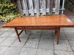 Vintage teakhouten Deense salontafel uit de jaren 60, Ophalen, Gebruikt, 100 tot 150 cm, Vintage