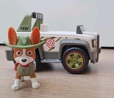 Paw Patrol Tracker jungle cruiser met poppetje, Ophalen of Verzenden, Gebruikt