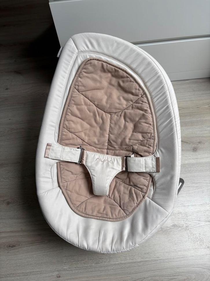 Nuna Leaf Wipstoel Schommelstoel Beige, Kinderen en Baby's, Wipstoeltjes, Gebruikt, Wipstoel, Overige merken, Met gordel(s) of riempje(s)