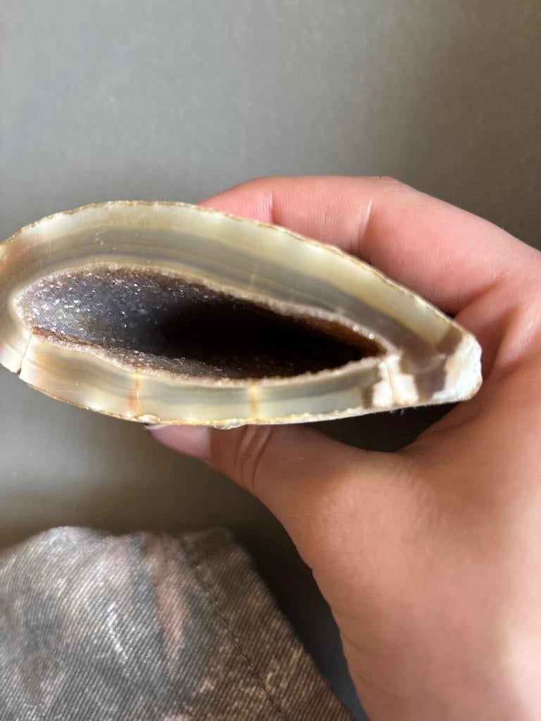 Agaat geode, Ophalen, Gebruikt