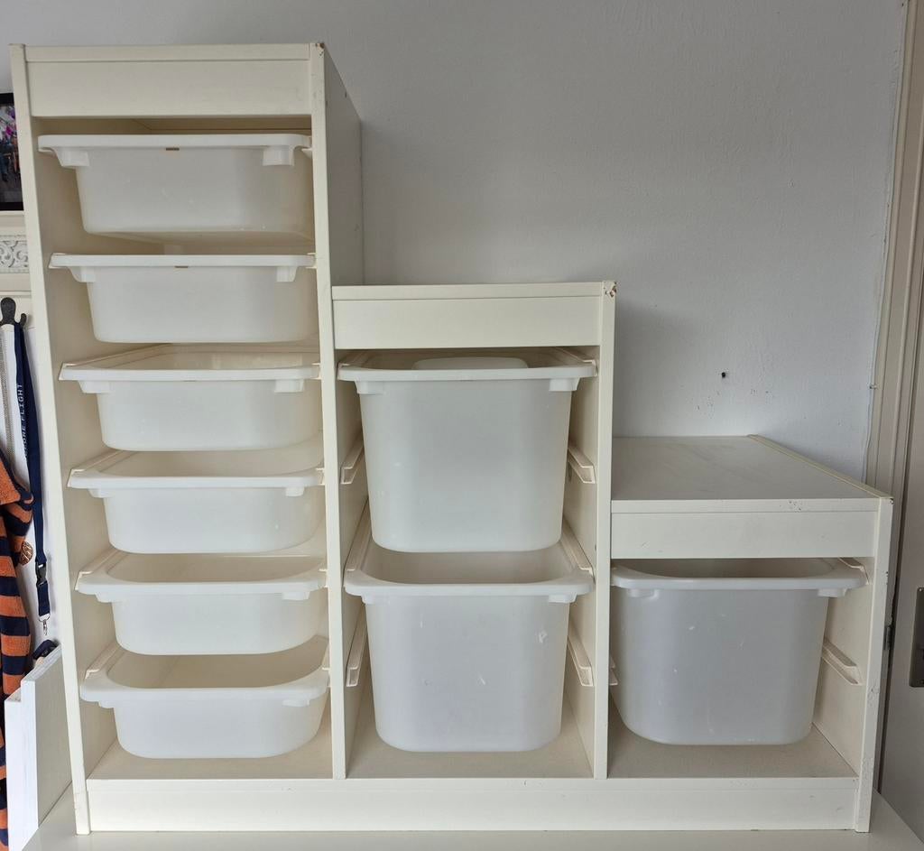 Ikea trofast kast wit incl. bakken, Ophalen, Gebruikt, Minder dan 150 cm, Minder dan 100 cm