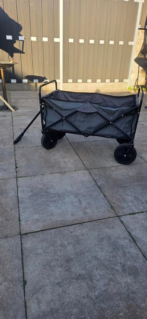 Bollerwagen, Handwagen 250 kg Tragkraft, 2 in 1 Klappwagen, umwandelbar in eine Bank, Mehrzweckwagen mit verstellbarem Griff, Outdoor  Wagen für Lebensmitteleinkauf, Camping, Gartenarbeit | DE