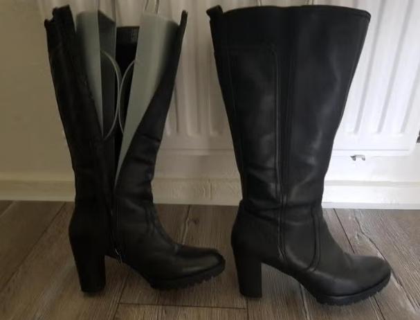 Pier One zwarte lange laarzen maat 37, Hoge laarzen, Verzenden, Zwart, Zo goed als nieuw