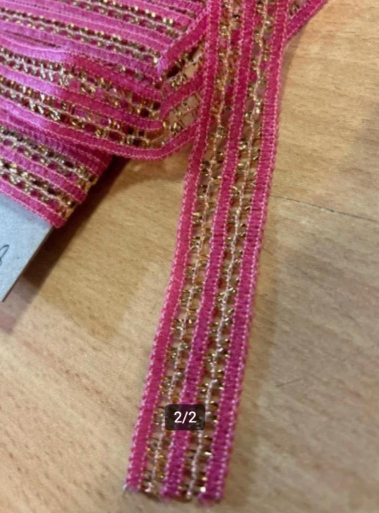 8 m Roze goud sierband, Hobby en Vrije tijd, Naaien en Fournituren, Ophalen of Verzenden, Nieuw, Lint, Band of Elastiek