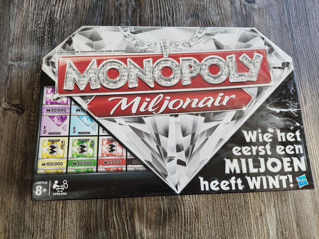 Monopoly Miljonair bordspel, Hobby en Vrije tijd, Gezelschapsspellen | Bordspellen, Een of twee spelers, Ophalen of Verzenden