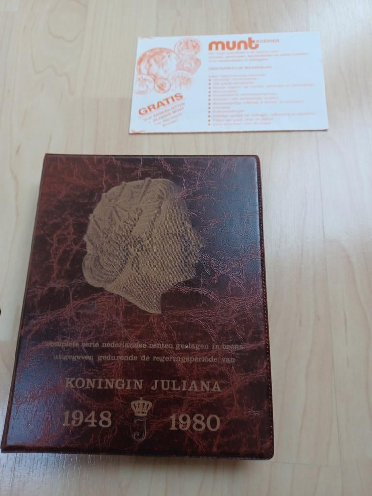 Muntalbum Koningin Juliana 1948-1980, Postzegels en Munten, Munten | Nederland, Ophalen of Verzenden, Koningin Juliana, 1 cent