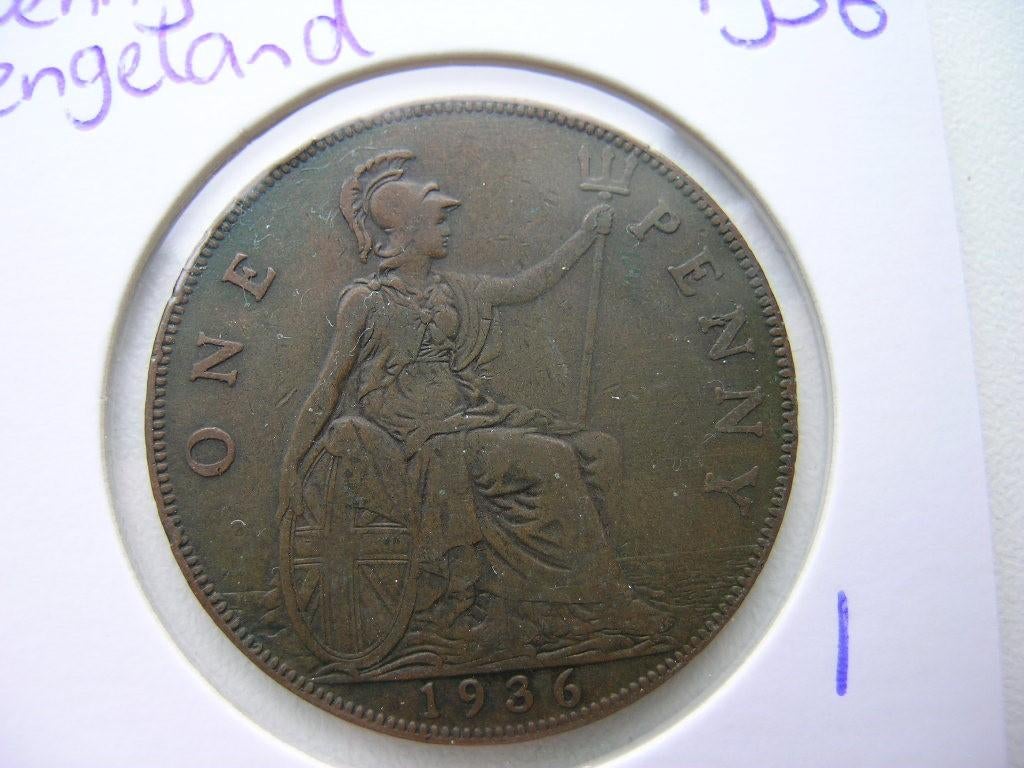 Penny 1936 Engeland (nr 1), Postzegels en Munten, Munten | Europa | Niet-Euromunten, Ophalen of Verzenden, Overige landen, Losse munt
