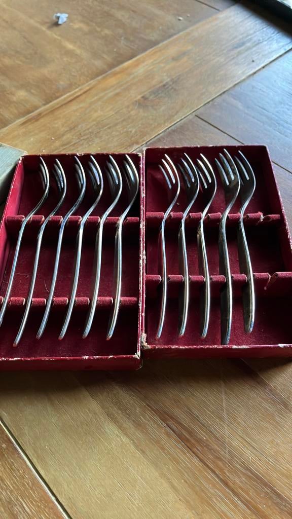 WMF Rome vintage gebaksvorkjes in org doosjes 11 stuks, Ophalen of Verzenden