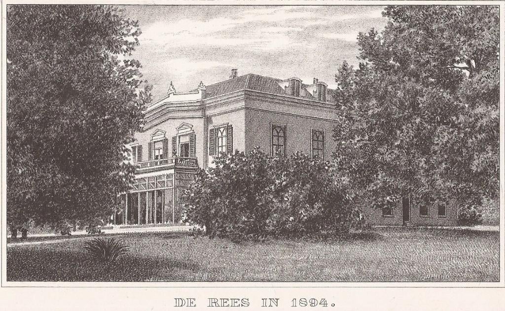 Landhuis De Rees in 1894 Leuvenheim - Brummen Litho, Ophalen of Verzenden