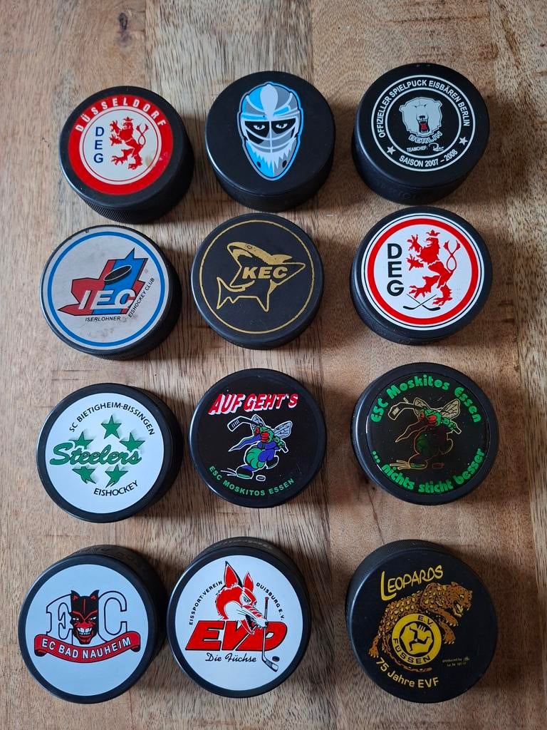 Unieke IJshockey Pucks uit Duitsland - Diverse Teams, Ophalen of Verzenden