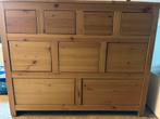 Houten ladekast met 9 lades, Gebruikt, 5 laden of meer, 100 tot 150 cm, Grenenhout