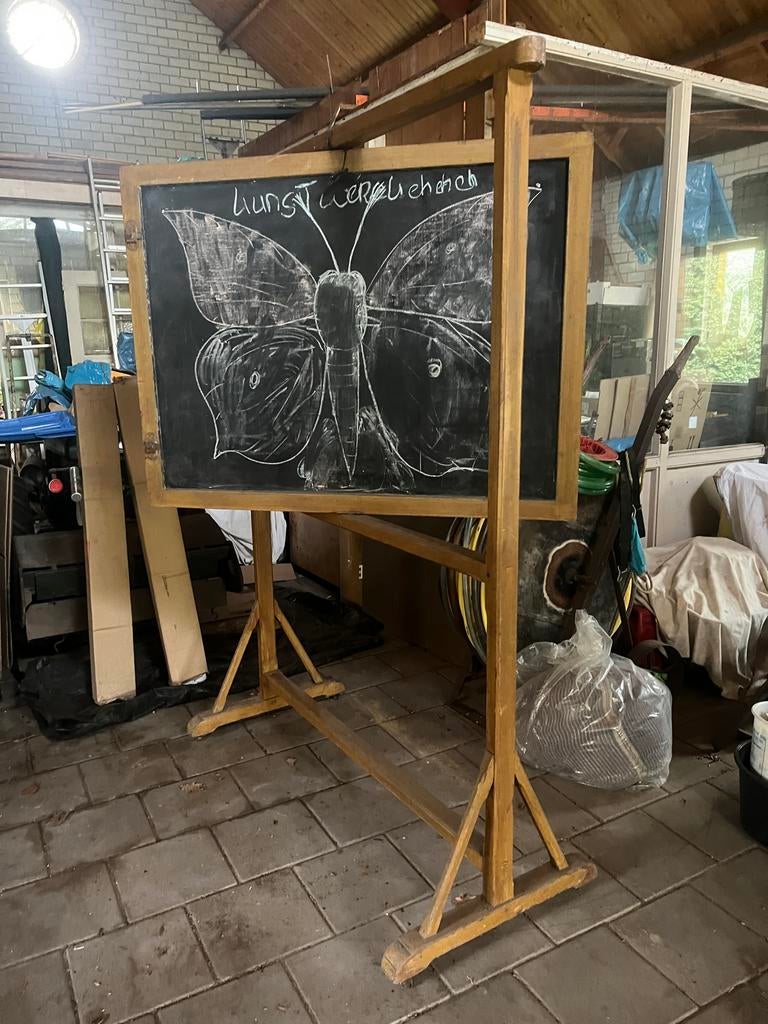 Vintage schoolbord, Ophalen, Gebruikt, Krijtbord
