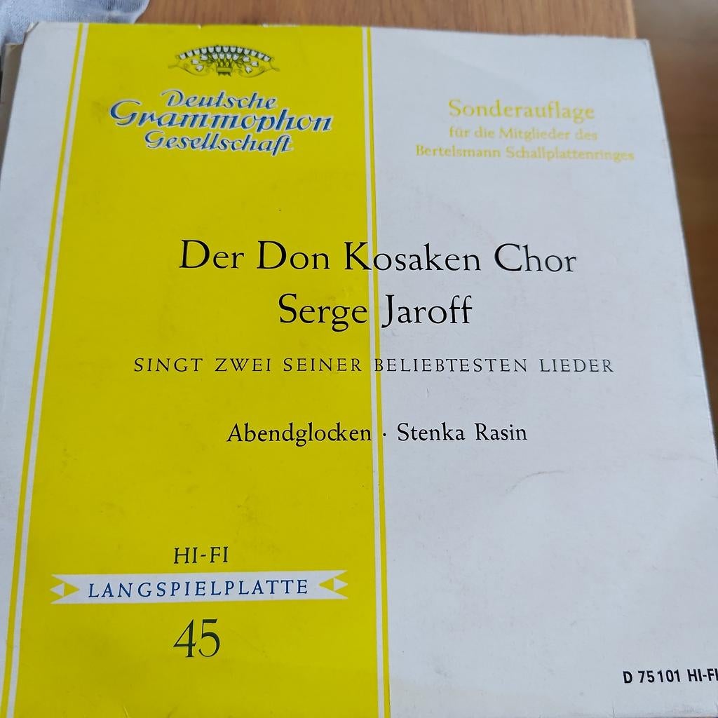 Don Kosaken Chor Serge Jaroff - Abendglocken / Stenka Rasin, Ophalen of Verzenden, 7 inch