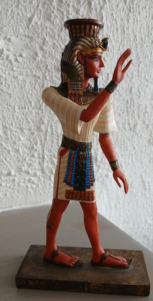 Ramses III handgeschilderd, Verzamelen, Beelden en Beeldjes, Ophalen of Verzenden, Zo goed als nieuw, Religie