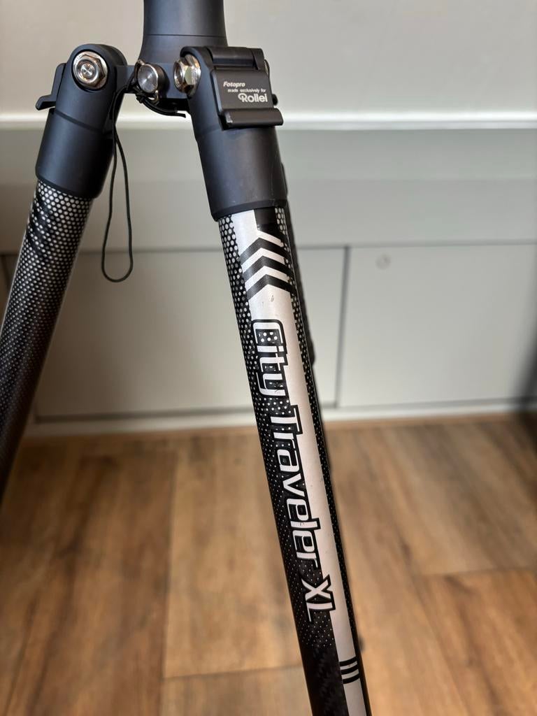Rollei City Traveler Statief XL - Compact en Stevig, Zo goed als nieuw, 150 tot 175 cm, Met balhoofd, Ophalen of Verzenden