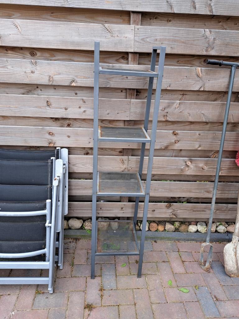 Metalen plantenrek/opbergrek met 4 etages, Huis en Inrichting, Kasten | Stellingkasten, Ophalen, Gebruikt