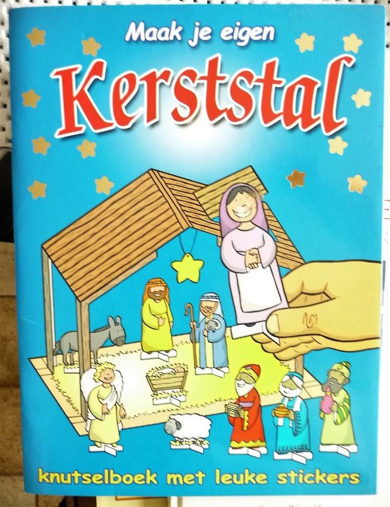 MAAK JE EIGEN KERST STAL KNUTSELBOEK MET STICKERS NIEUW, Verzenden, Nieuw, Papier of Karton, Educatief