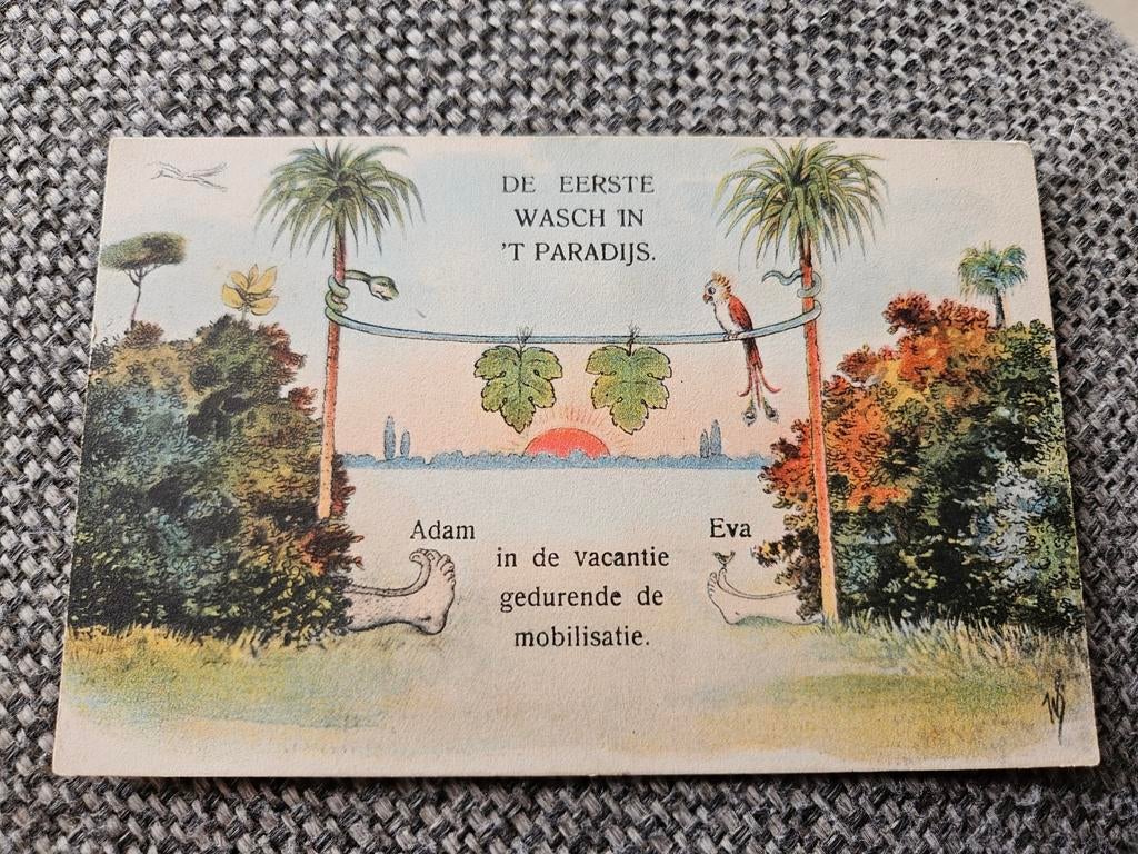 Mobilisatie 1e WO  De eerste wasch in 't Paradijs, Ophalen of Verzenden