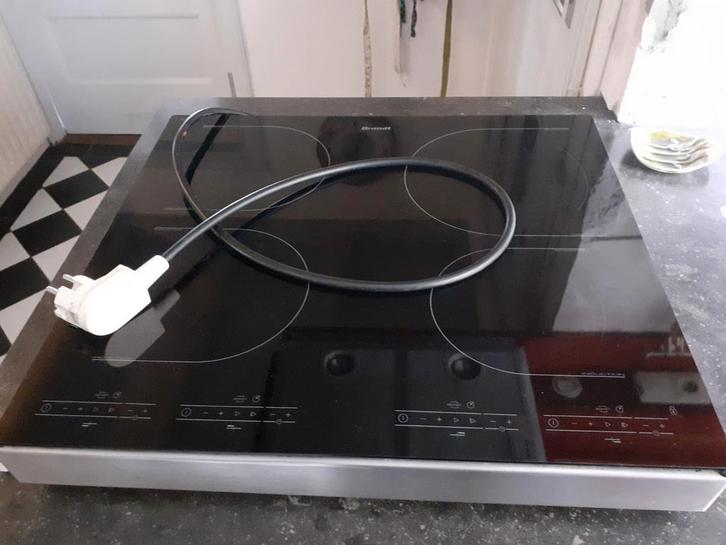 Electrische inductie kookplaat, Witgoed en Apparatuur, Kookplaten, Gebruikt, Inbouw, Inductie, 4 kookzones, Ophalen