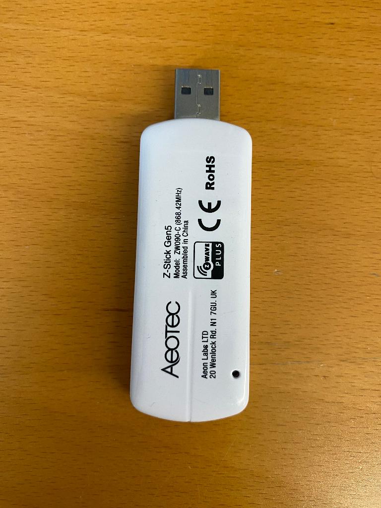 Aeotec Z-Stick Gen5 Z-Wave Plus USB Controller, Computers en Software, USB Sticks, Verzenden, Zo goed als nieuw, Aeotec, 2 TB of meer