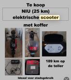 NIU Elektrische Scooter (25 km/u) met Koffer - Z.G.A.N., Ophalen, Zo goed als nieuw, Maximaal 25 km/u, Elektrisch