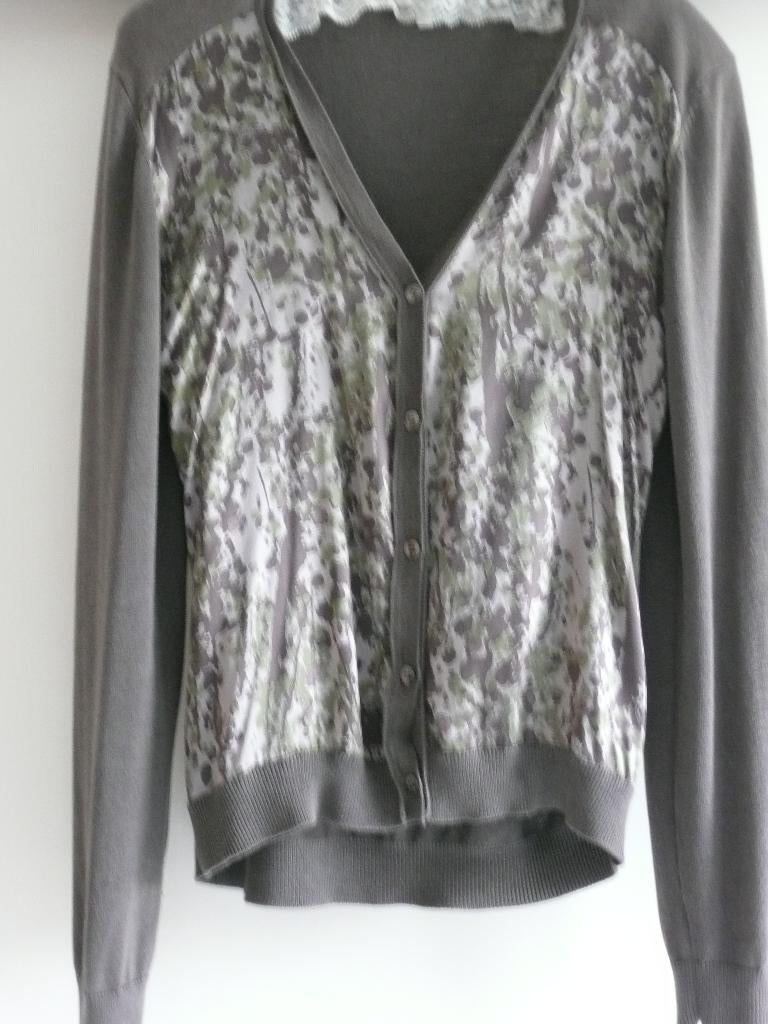 Gigue vest zijden katoen groen camouflage maat 38, Ophalen of Verzenden, Zo goed als nieuw, Maat 38/40 (M), Groen