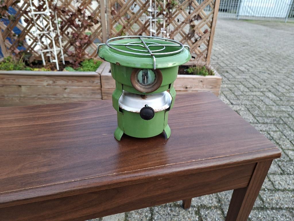 gave en goed werkende groen emaille petruleum stel, Antiek en Kunst, Antiek | Emaille, Ophalen of Verzenden