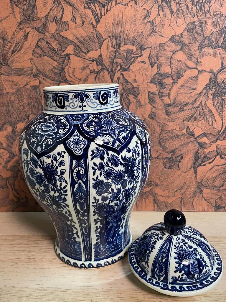Vintage Royal Sphinx Delft vaas met deksel., Antiek en Kunst, Antiek | Keramiek en Aardewerk, Ophalen of Verzenden